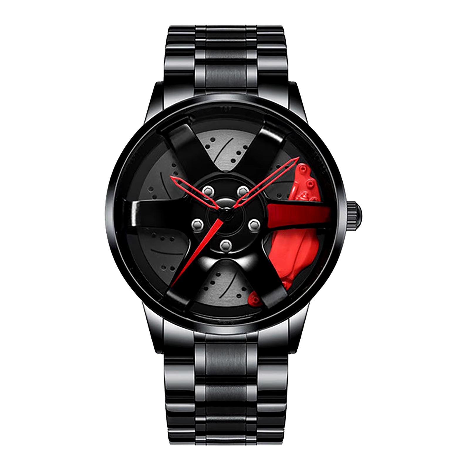 Cool and Cool Fashion Stainless Steel Men'S Quartz Wristwatch Dial Sport Car Rim Wheel Hub Watch Business Luxury Wrist Watches